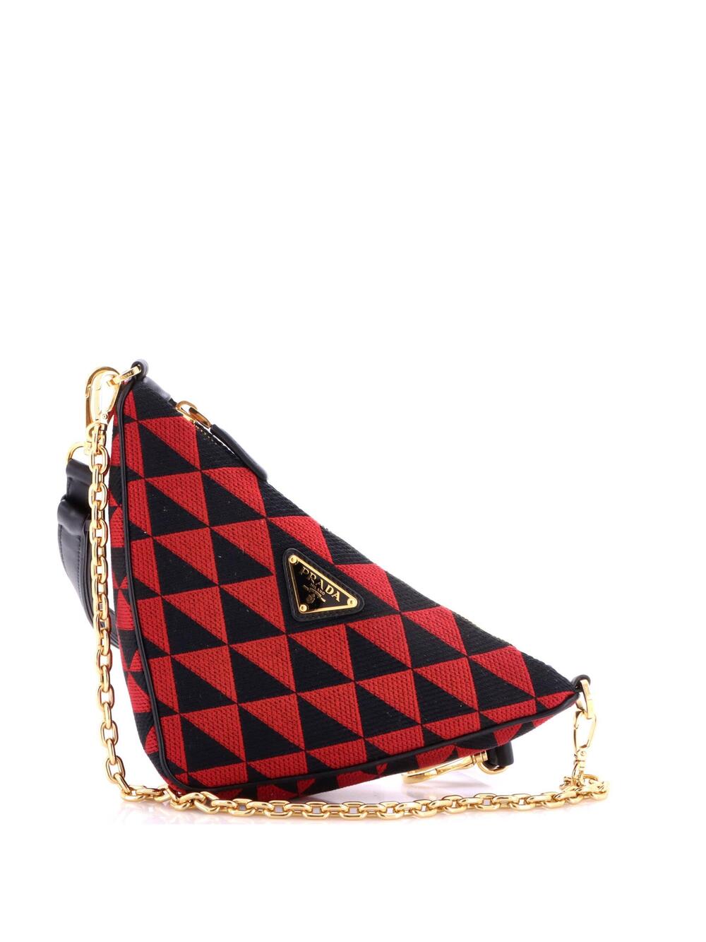 Prada Symbole Triangle Bag Leather And #365281P21B